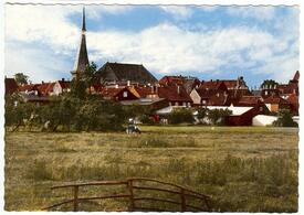 1965 Blick vom Audeich auf die Stadt Wilster