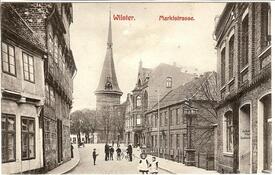 1907 Marktstraße, Altes Rathaus , St. Bartholomäus Kirche in Wilster