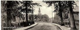 1928 Straße Humsterdorf und Trinitatis Kirche in Wewelsfleth an der Stör