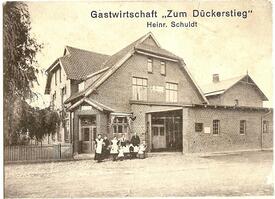 1917 Gasthaus Zum Dückerstieg in Neuendorf-Sachsenbande in der Wilstermarsch