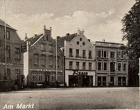 1940 Markt in der Stadt Wilster