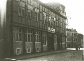 1914 Hotel Wilstermarsch Haus an der Ecke Deichstraße/Marktstraße in der Stadt Wilster