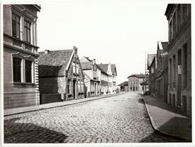 1878 Bahnhofstraße (heutige Tagg Straße) mit dem damaligen Bahnhof Wilster
