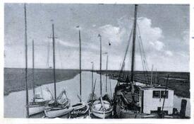 1930 Büttel (Elbe) - Hafen im Außendeich an der Elbe