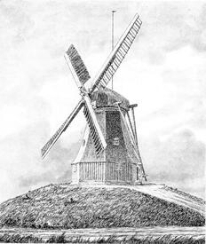 Federzeichnung: Holländer Mühle zu Neumühlen (von 1831 bis 1897))