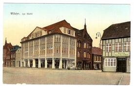 1913 Marktplatz, Einmündung der Makktraße (heutige Op de Göten) in der Stadt Wilster