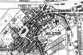 1950 Stadtplan Stadt Wilster