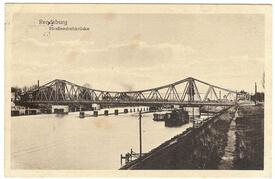 1916 Straßen-Drehbrücke Rendsburg über den Nord- Ostsee Kanal (damaligen Kaiser Wilhelm Kanal)