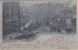 1899 Hafen am Rosengarten in der Stadt Wilster