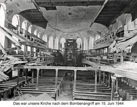 1944 Am 15. Juni 1944 wurde die Stadt Wilster bombardiert, auch die St. Bartholomäus Kirche wurde getroffen