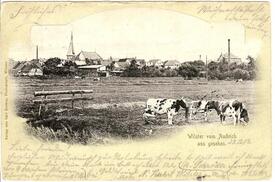 1902 Blick vom Audeich auf die Stadt Wilster
