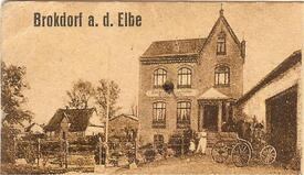 1918 Gaststätte Stücker am Deich der Elbe in Brokdorf