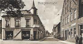 1928 Burger Straße und Tagg Straße in der Stadt Wilster