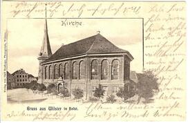 1864 Kirche St. Bartholomäus auf dem Marktplatz in der Stadt Wilster