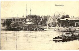 1906 Wewelsfleth - Werften auf den Ufergrundstücken an der Stör