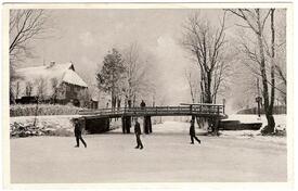 1900 Schlittschuhlaufen auf der Wilsterau bei der Rumflether Brücke