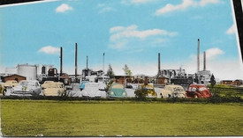 1965 Bitumenraffinerie MAWAG bei Ostermoor - einem nicht mehr vorhandenen Dorf - am Nord- Ostsee Kanal