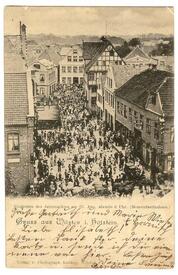 1899 Einläuten des Jahrmarkts in der Stadt Wilster
