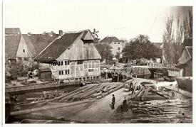 1870 Hafen am Rosengarten in der Stadt Wilster