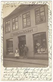 Schmiedestraße, Textil Geschäft Wilhelm Ehlert in der Stadt Wilster
