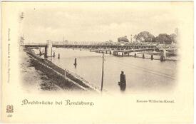 1902 Eisenbahn-Drehbrücke Rendsburg über den Kaiser-Wilhelm Kanal