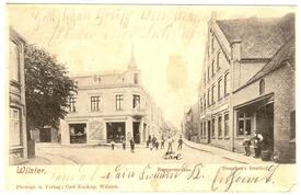 1903 Blick in die Burger Straße Richtung Markt in der Stadt Wilster