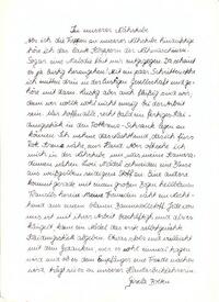 1954 Bericht der Schülerin Gisela Bolten über die Jugend-Rotkreuz Nähstube an der Mittelschule Wilster