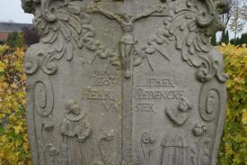 Grabmal von 1665 für den Wilsteraner Archidiakon Michael Boje und dessen Ehefrau Margaretha Bojen