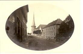 1864 Marktstraße spätere Op de Göten, Kirche St. Bartholomäus in Wilster