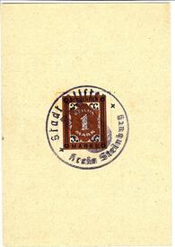 1946 Fahrradbenutzungskarte - Gebührenmarke
