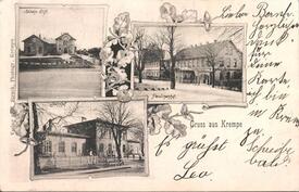 1900 Krempe - Gaststätte Paulinenhof, Bahnhof, Asbahs Stiftin Krempe