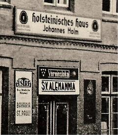 1948 Eingangsbereich Gasthof Holsteinisches Haus - Vereinslokal des SV Alemannia Wilster