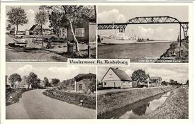 1955 Vaalermoor, Nord- Ostsee Kanal, Dorfstraße, Moor Kanal in der Wilstermarsch
