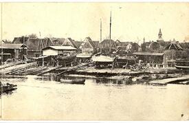 1906 Wewelsfleth - Werften auf den Ufergrundstücken an der Stör
