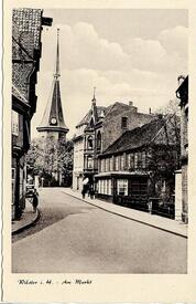 1929 Am Markt - die heutige Op de Göten - in der Stadt Wilster