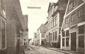 1870 Bäckerstraße (heutige Rathausstraße) in Wilster