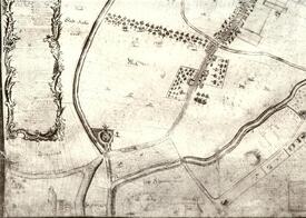 Stadtplan von 1775; Teil links unten