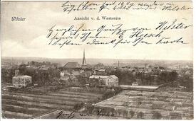 1900 Blick aus Nordwesten auf die Stadt Wilster