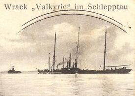 1901 Untergang des Vollschiffs VALKYRIE auf der Elbe vor Brokdorf