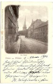 1899 Marktstraße, die spätere Op de Göten in der Stadt Wilster