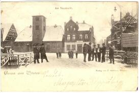 1900 Neumarkt und Blumenstraße in der Stadt Wilster