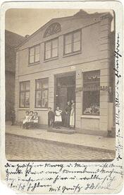 1910 Schlachterei von Richard Ahrens am Kohlmarkt in Wilster