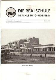 1977 Realschule Wilster - vorgestellt im VDR Mitteilungsblatt - Titelseite mit Abbildung des Neubaues der Realschule Wilster