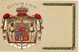 1819 - 1903 Wappen Schleswig, Holstein und Lauenburg im Wappen Dänemarks