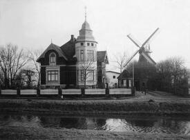 1912 Villa Siemen und Windmühle DIE ERNTE in St. Margarethen in der Wilstermarsch