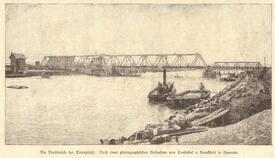 1895 Drehbrücke der Marschbahn bei Taterpfahl über den Nord- Ostsee Kanal