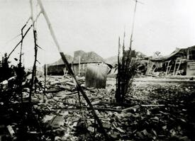 Am 15. Juni 1944 wurde die Stadt Wilster bombardiert - Schäden auf dem Güterbahnhof