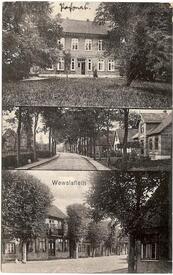 1921 Wewelsfleth - Pastorat, Straßen Humsterdorf, Dorfstraße, Deichreihe