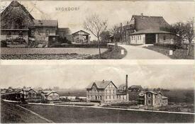 1909 Brokdorf - Dorfstraße mit Schenkwirtschaft und Meierei
