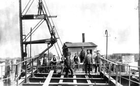 1907 - 1914 Ramme und Besatzung bei Arbeiten zur Verbreiterung des Kaiser-Wilhelm-Kanals